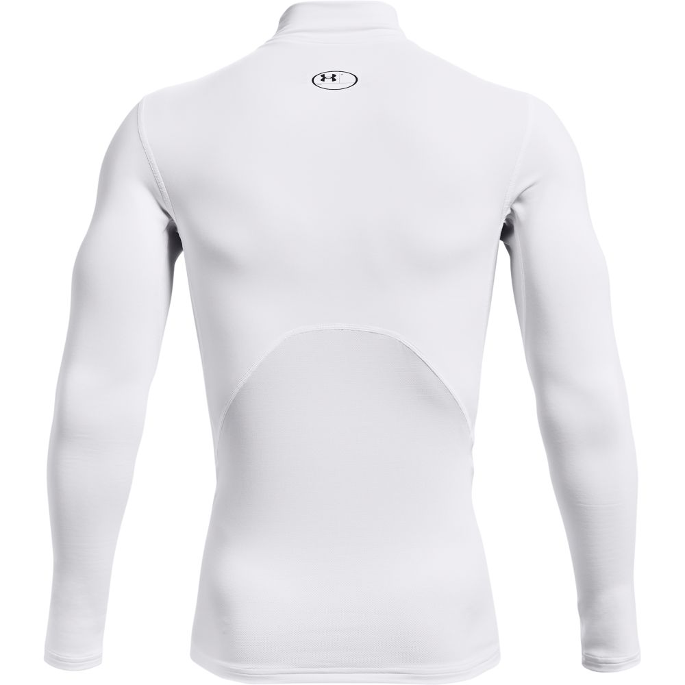 UA Camiseta de Compresión blanco ColdGear® Armour Mock de hombre para entrenamiento
