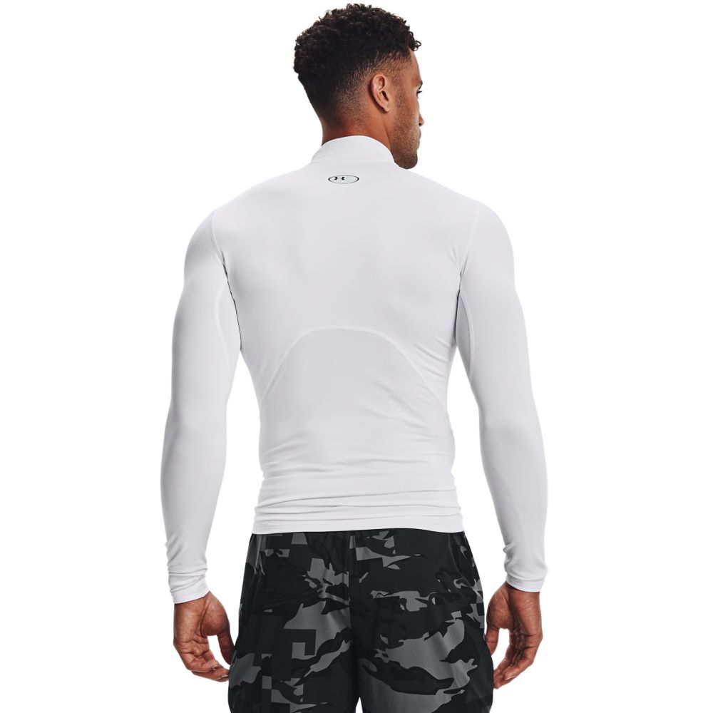 UA Camiseta de Compresión blanco ColdGear® Armour Mock de hombre para entrenamiento
