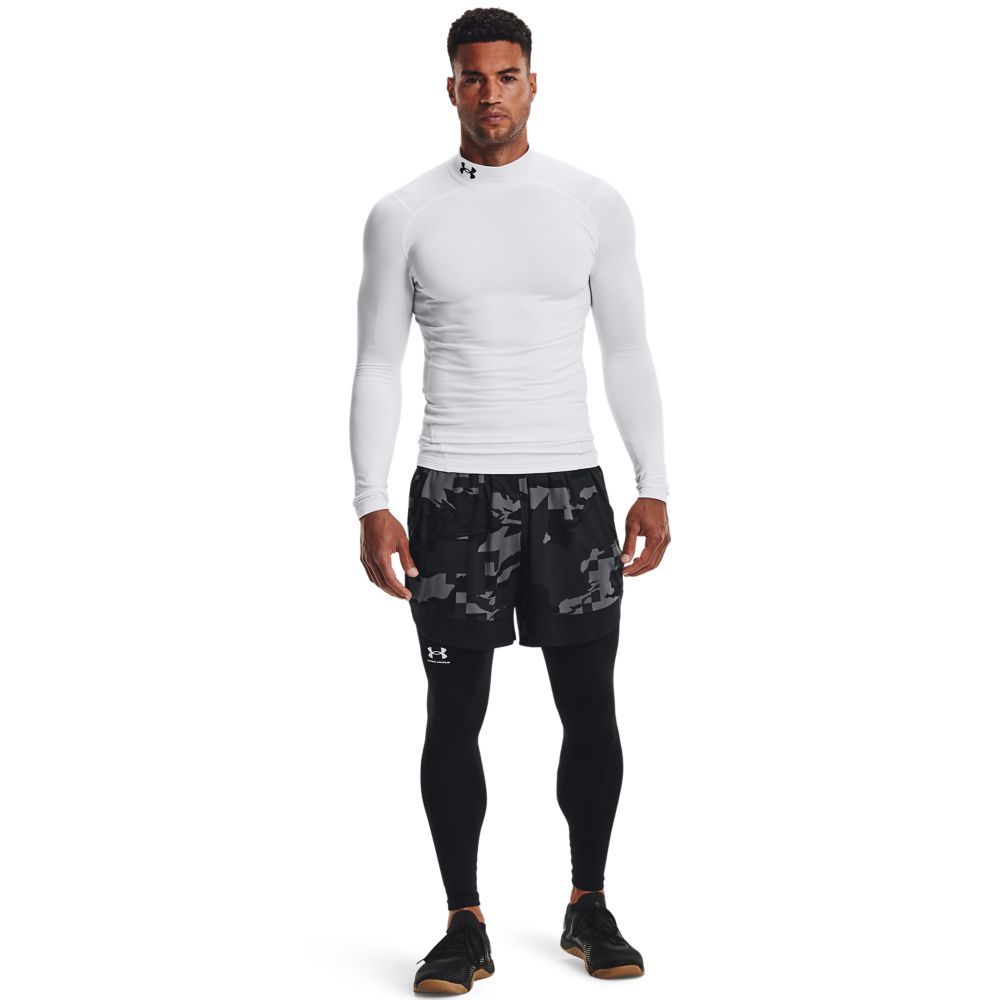 UA Camiseta de Compresión blanco ColdGear® Armour Mock de hombre para entrenamiento