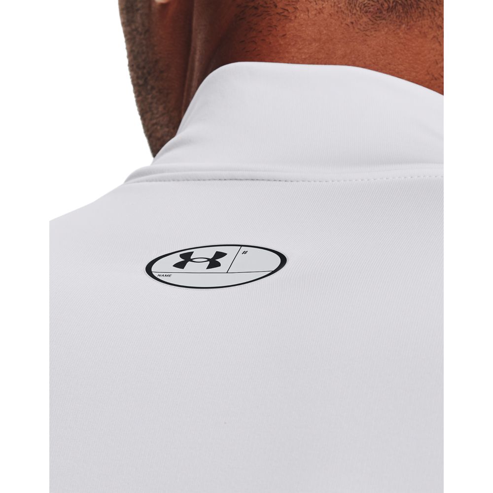 UA Camiseta de Compresión blanco ColdGear® Armour Mock de hombre para entrenamiento