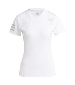 Camiseta-Manga-Corta-adidas-para-mujer-Club-Tee-para-tenis-color-blanco.-Frente-Sin-Modelo