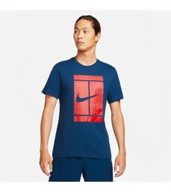 Camiseta-Manga-Corta-nike-para-hombre-M-Nkct-Tee-Ssnl-Court-para-tenis-color-azul.-Frente-Sin-Modelo