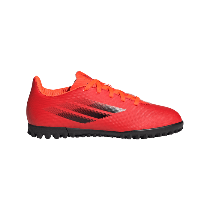 Guayos-adidas-para-niño-X-Speedflow.4-Tf-J-para-futbol-color-rojo.-Lateral-Externa-Derecha