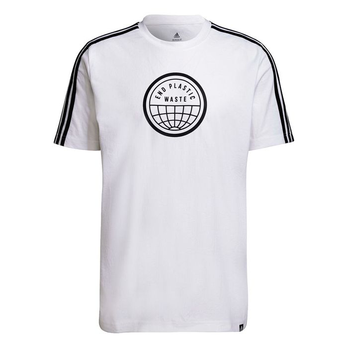 Camiseta-Manga-Corta-adidas-para-hombre-M-End-Plstwst-T-para-moda-color-blanco.-Frente-Sin-Modelo