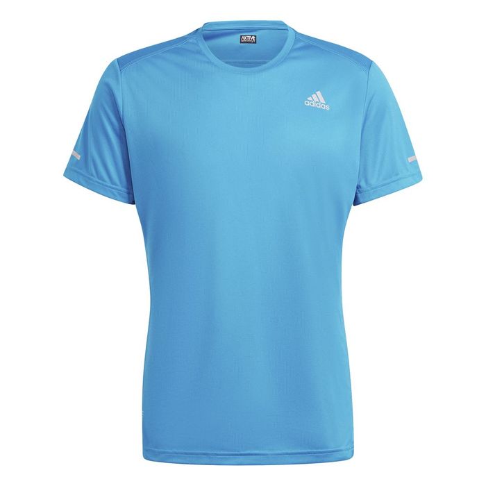Camiseta-Manga-Corta-adidas-para-hombre-Run-It-Tee-M-para-correr-color-azul.-Frente-Sin-Modelo