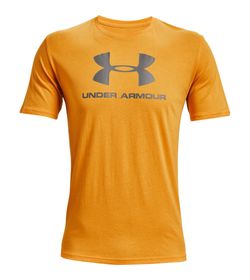 Camiseta-Manga-Corta-under-armour-para-hombre-Ua-Sportstyle-Logo-Ss-para-entrenamiento-color-amarillo.-Frente-Sin-Modelo
