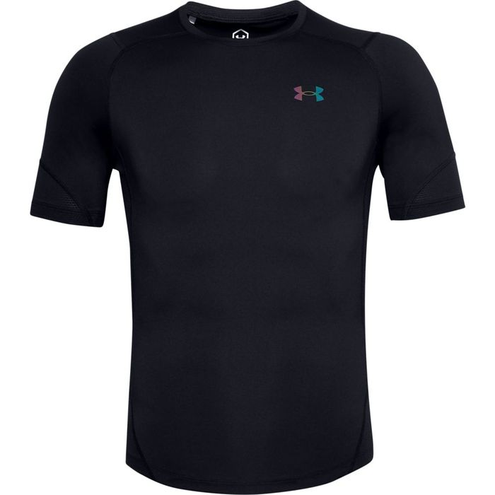 Camiseta-De-Compresion-under-armour-para-hombre-Ua-Hg-Rush-2.0-Comp-Ss-para-entrenamiento-color-negro.-Frente-Sin-Modelo