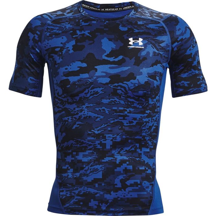 Camiseta-De-Compresion-under-armour-para-hombre-Ua-Hg-Armour-Camo-Comp-Ss-para-entrenamiento-color-azul.-Frente-Sin-Modelo