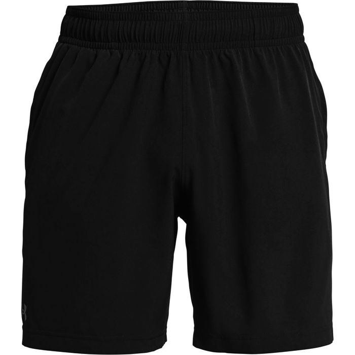 Pantaloneta-under-armour-para-hombre-Ua-Woven-7In-Shorts-para-entrenamiento-color-negro.-Frente-Sin-Modelo