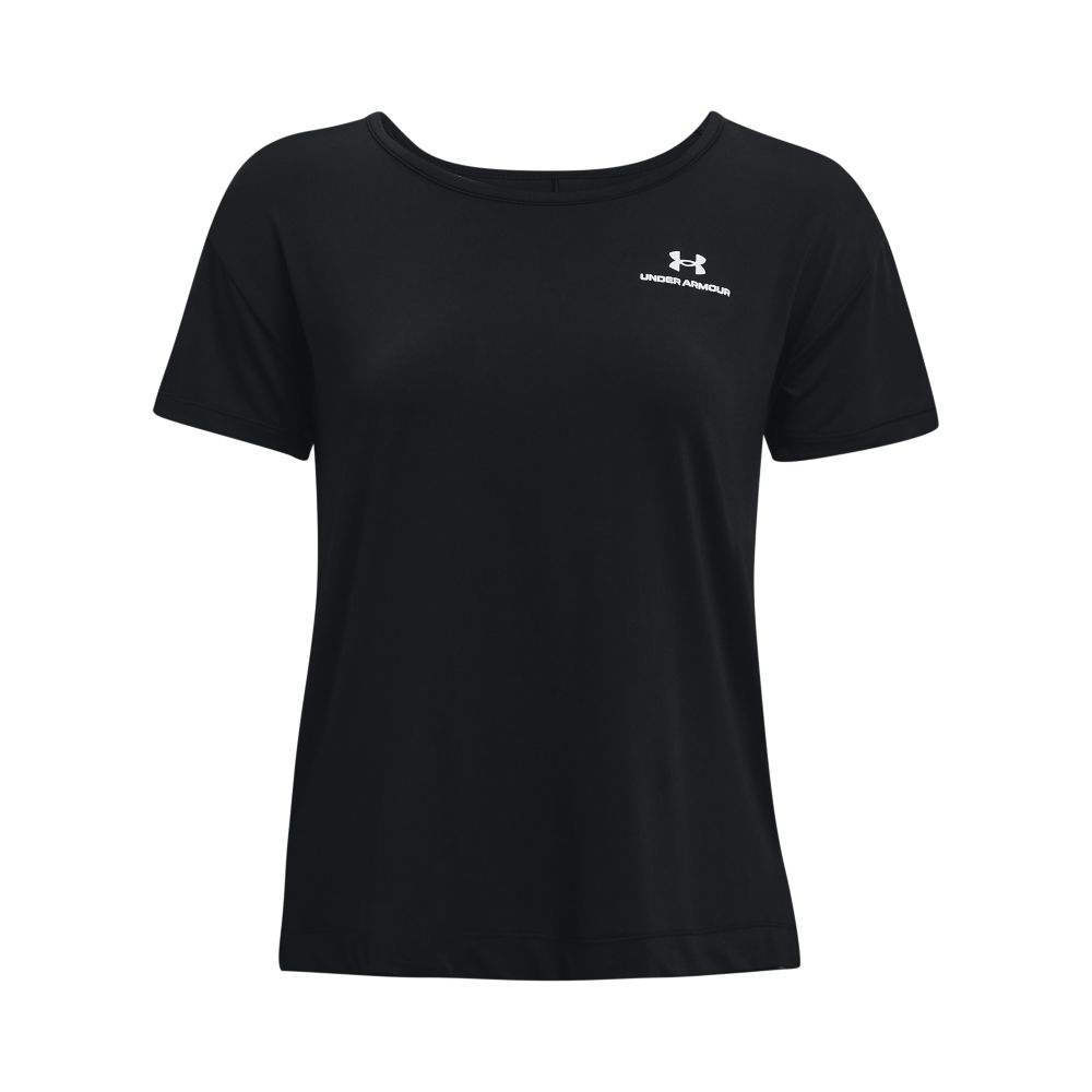 UA Rush Energy Core Ss Camiseta Manga Corta negro de mujer para entrenamiento