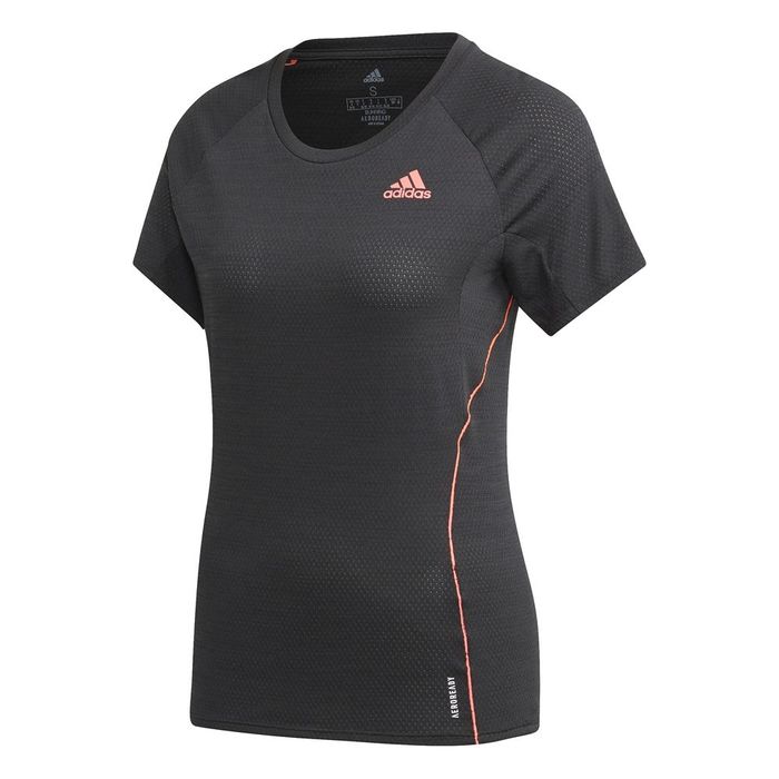 Camiseta-Manga-Corta-adidas-para-mujer-Adi-Runner-Tee-para-correr-color-negro.-Frente-Sin-Modelo