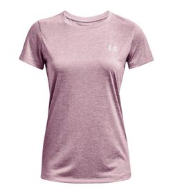 Camiseta-Manga-Corta-under-armour-para-mujer-Tech-Ssc---Twist-para-entrenamiento-color-rosado.-Frente-Sin-Modelo