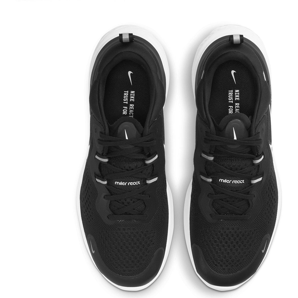 Nike React Miler 2 Tenis negro de hombre para correr