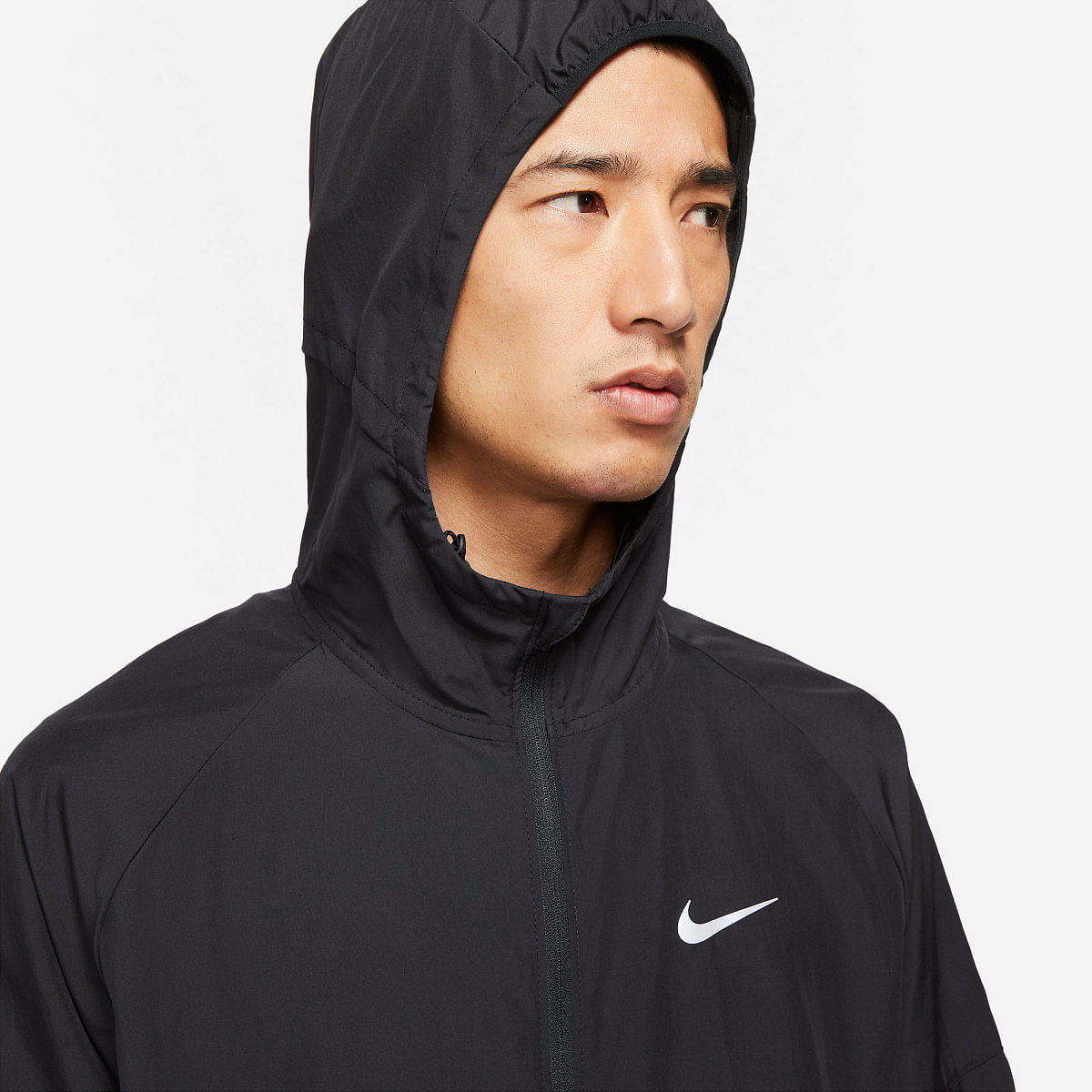 Nike M Nk Rpl Miler Jkt Chaqueta negro de hombre para correr