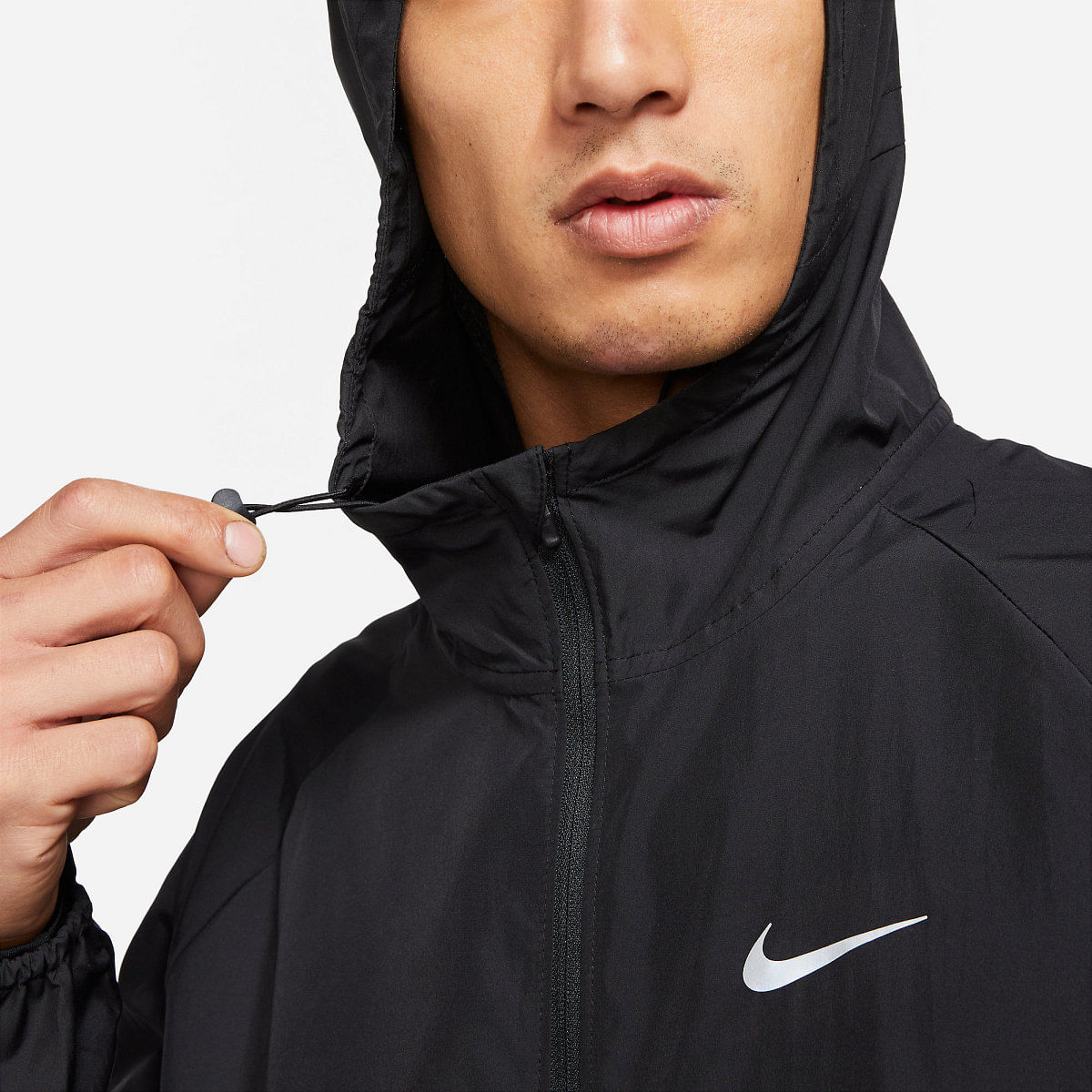 Nike M Nk Rpl Miler Jkt Chaqueta negro de hombre para correr