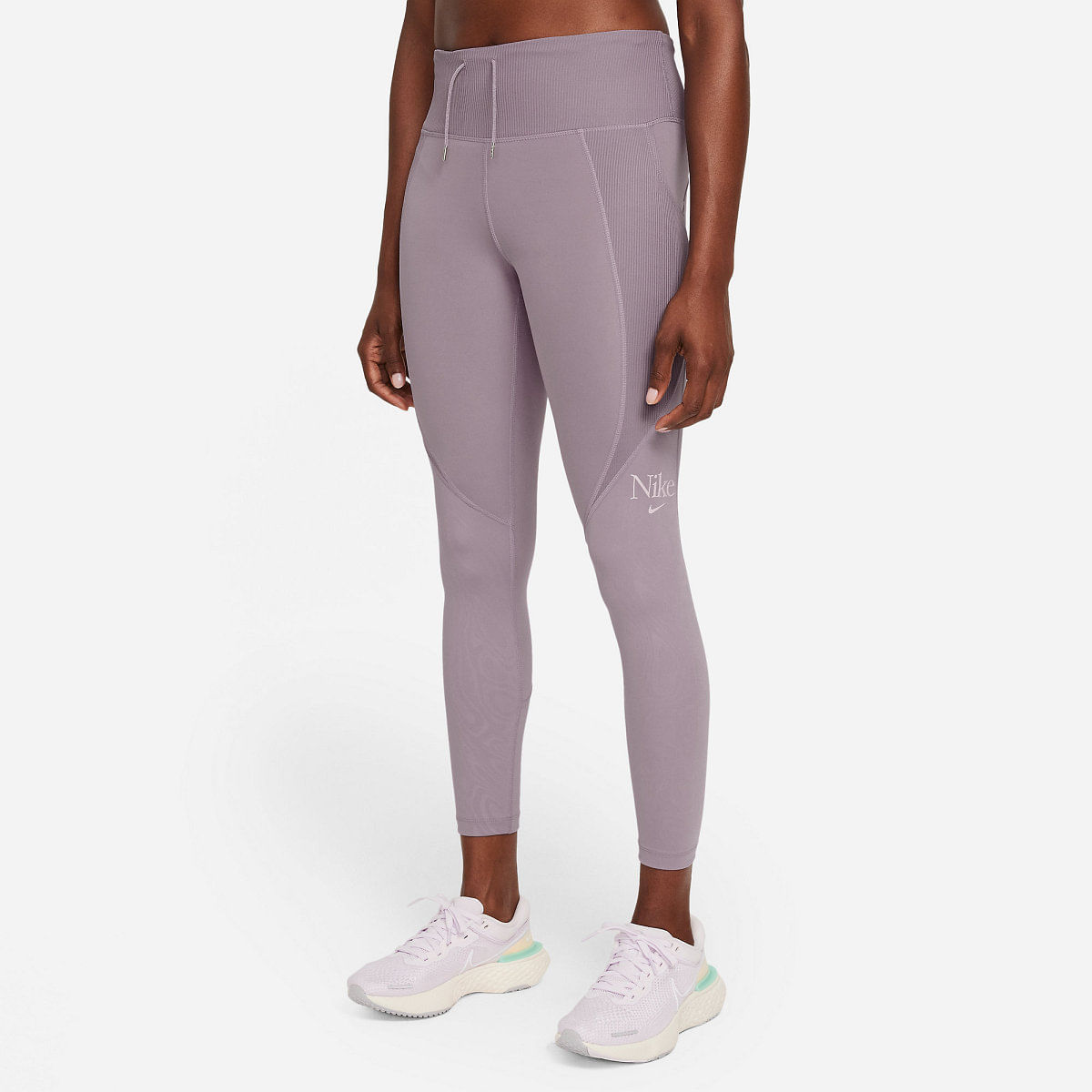 Nike W Nk Df Femme Fast Tgt 7/8 Licra morado de mujer para correr