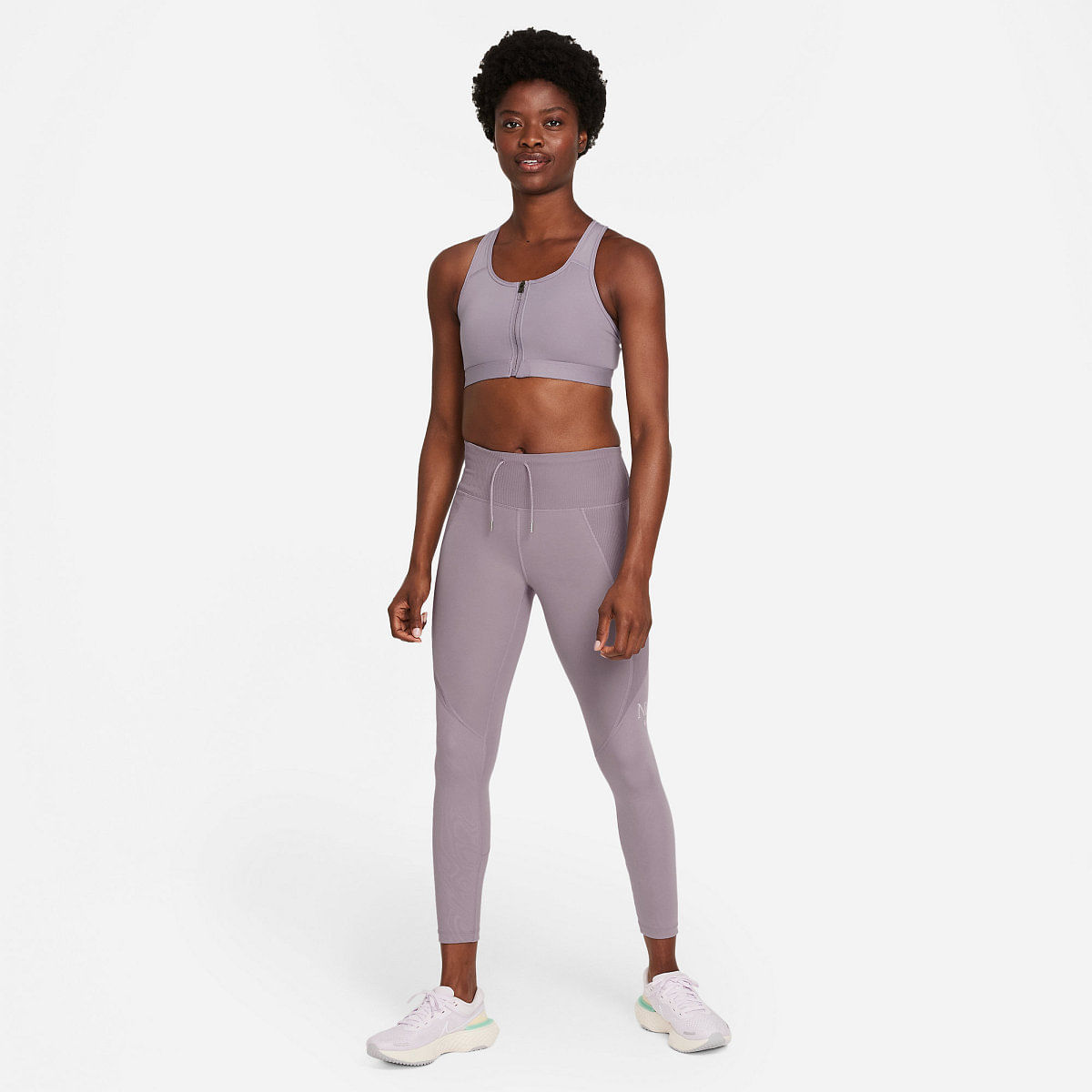 Nike W Nk Df Femme Fast Tgt 7/8 Licra morado de mujer para correr