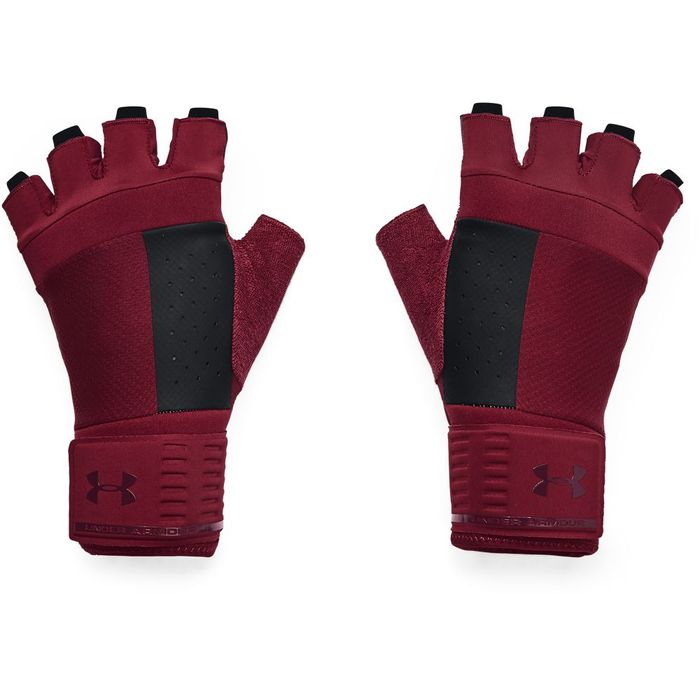 Guantes-under-armour-para-hombre-Ua-Men-S-Weightlifting-Glove-para-entrenamiento-color-rojo.-Frente-Sin-Modelo
