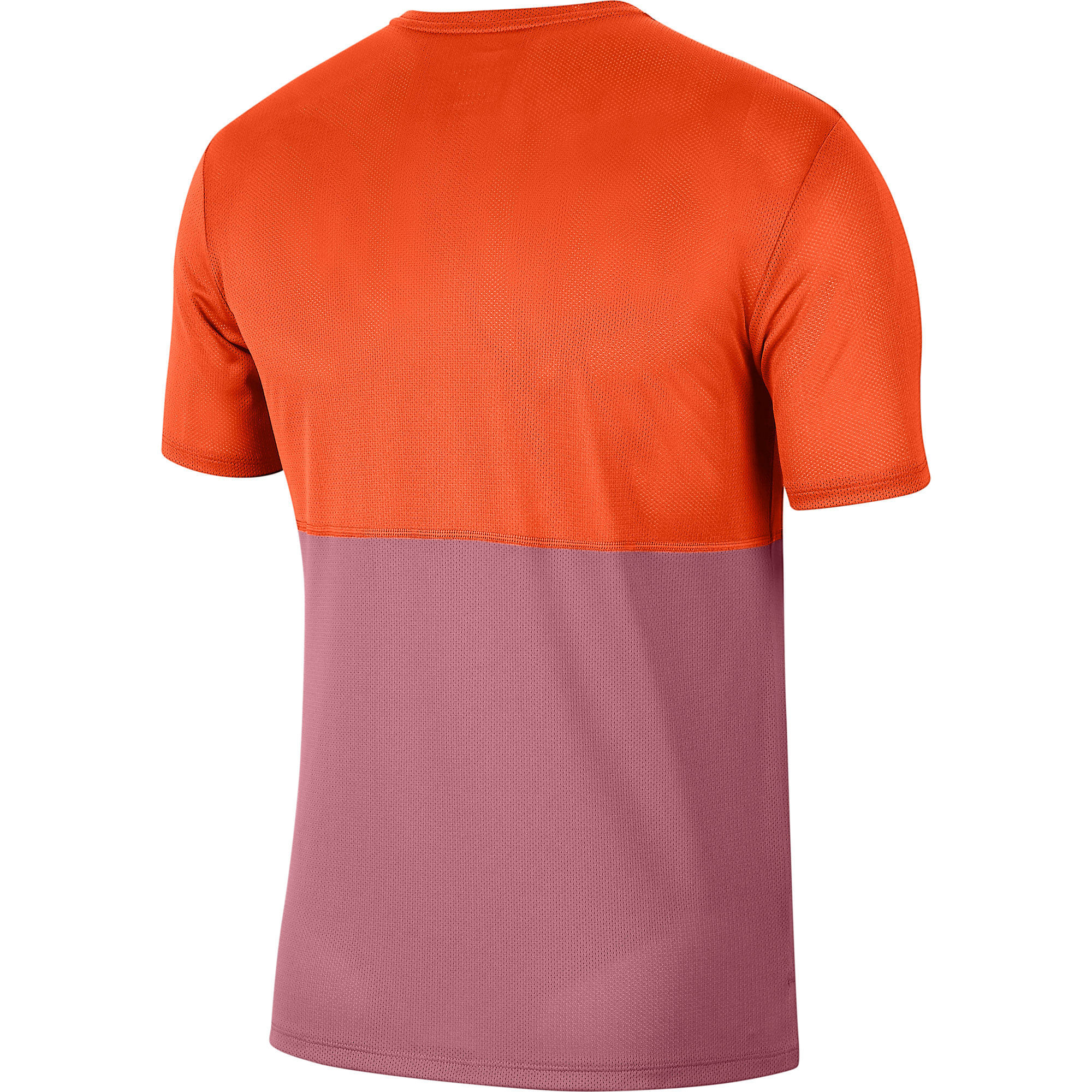 Nike M Nk Breathe Run Top Ss Camiseta Manga Corta naranja de hombre para correr