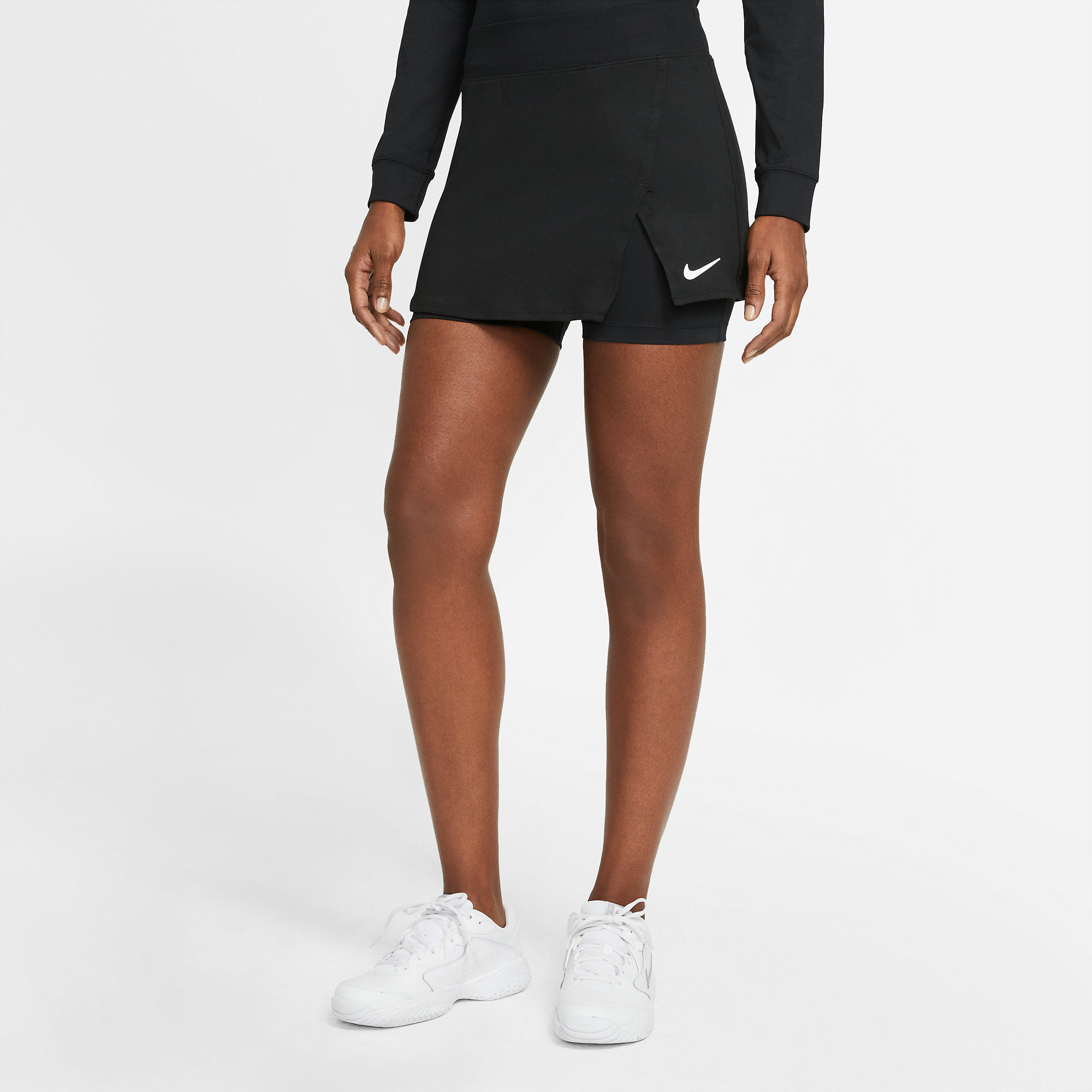 Nike W Nkct Victory Skirt Str Falda negra de mujer para tenis