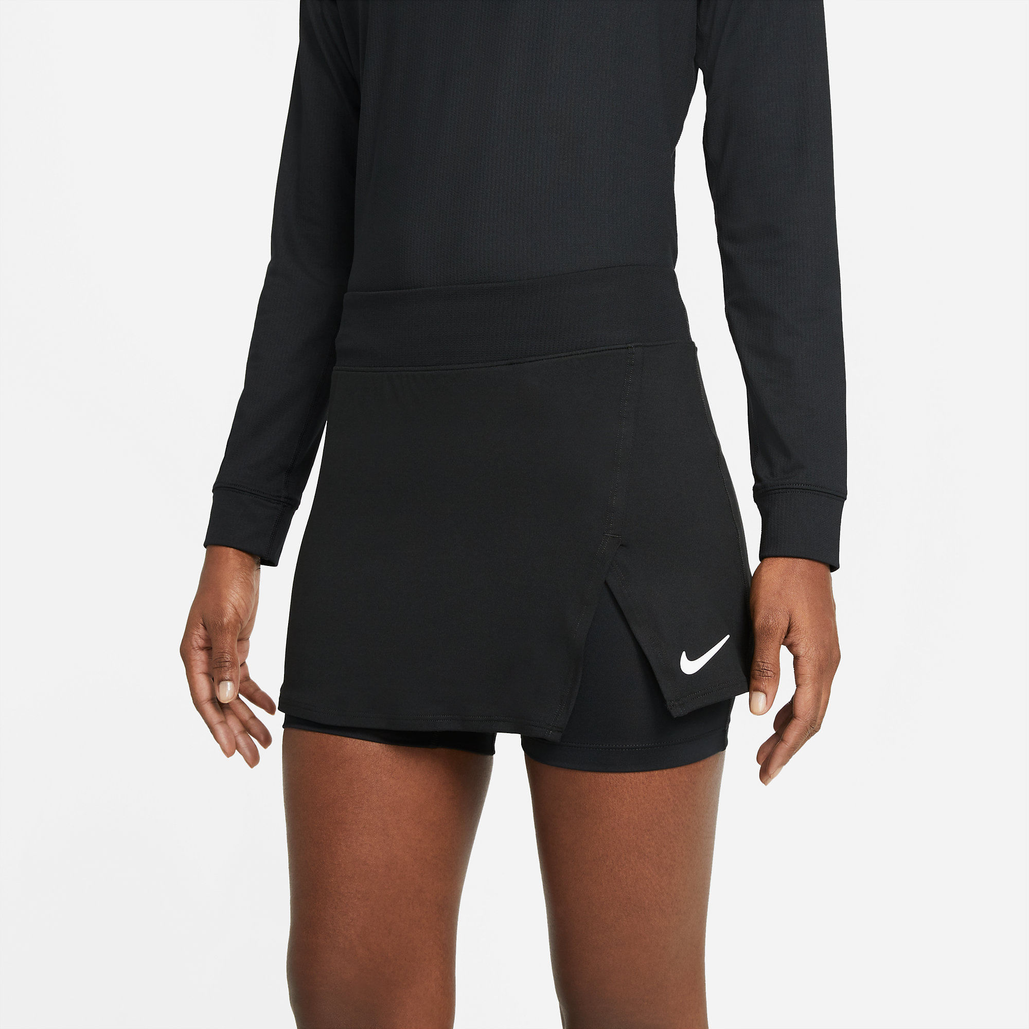 Nike W Nkct Victory Skirt Str Falda negra de mujer para tenis