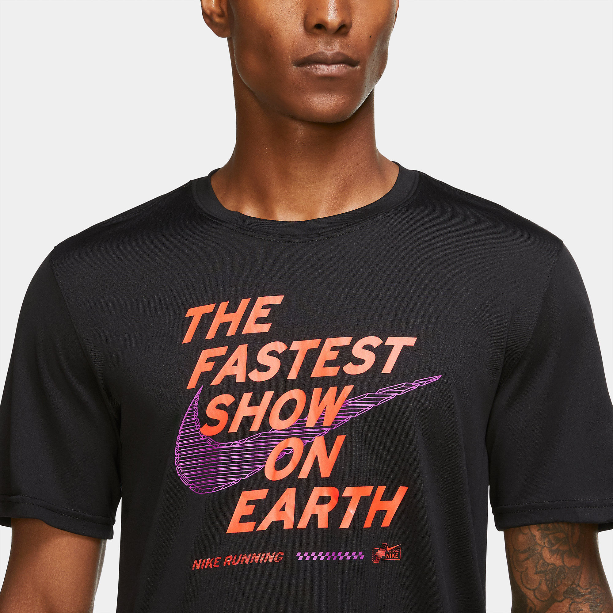 Nike M Nk Dry Tee Future Fast Camiseta Manga Corta negro de hombre para correr