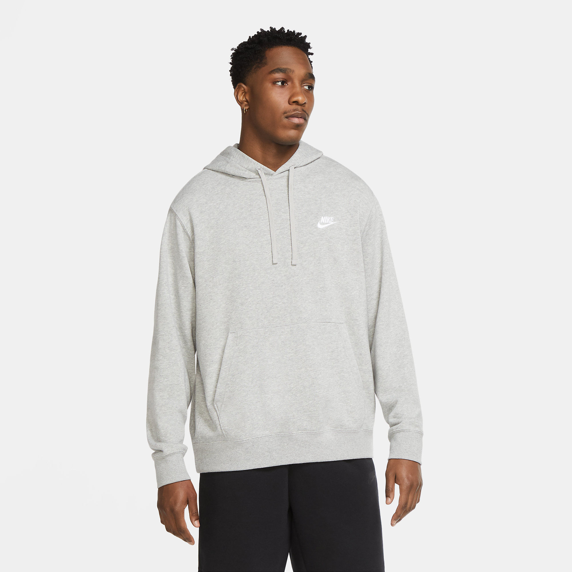 Nike M Nsw Club Hoodie Po Ft Hoodie gris de hombre lifestyle