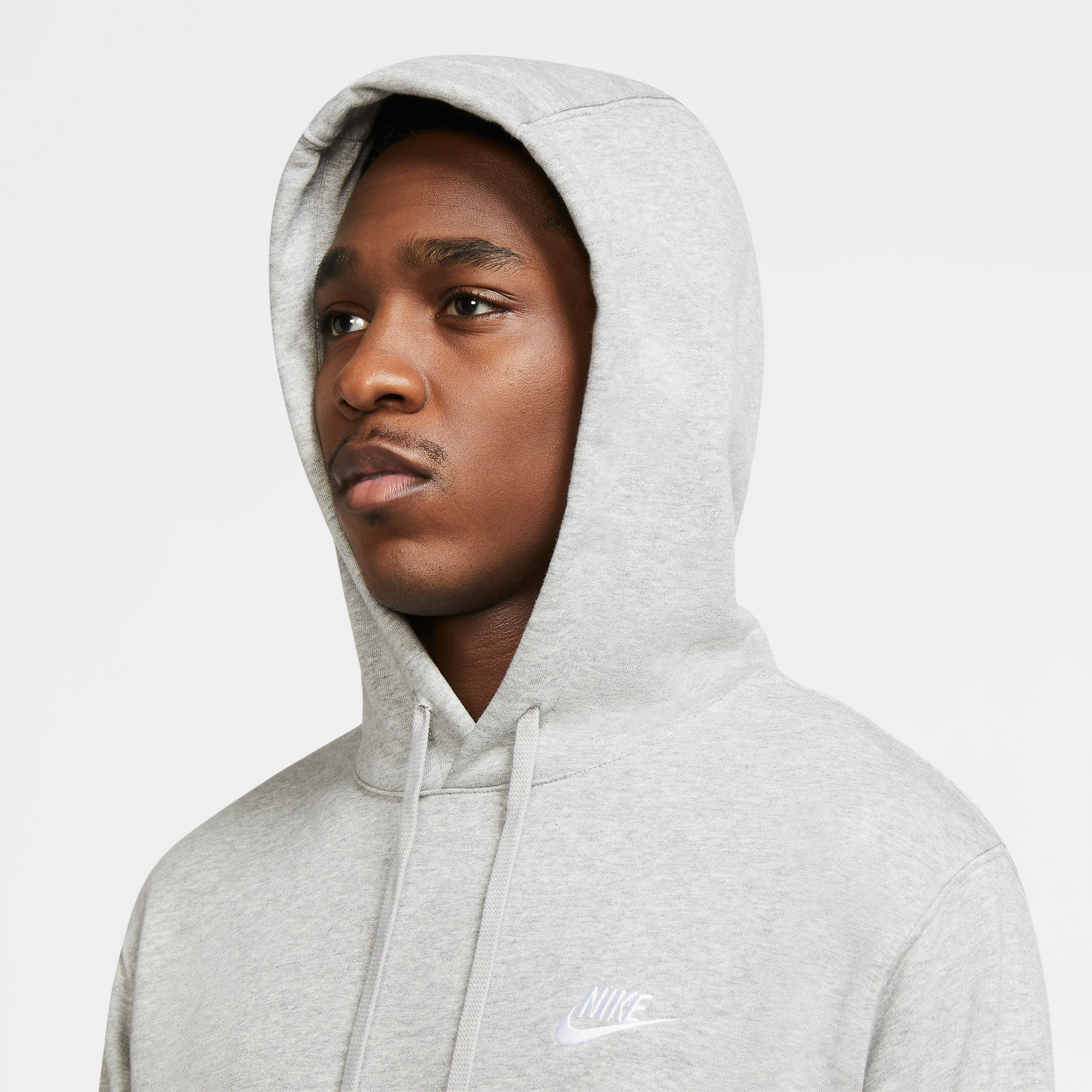 Nike M Nsw Club Hoodie Po Ft Hoodie gris de hombre lifestyle