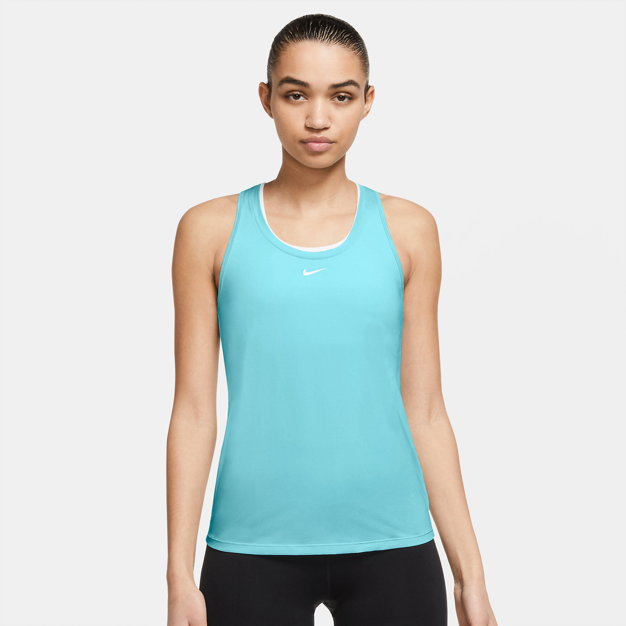 Nike W Nk One Df Slim Tank Camiseta Manga Sisa azul de mujer para entrenamiento
