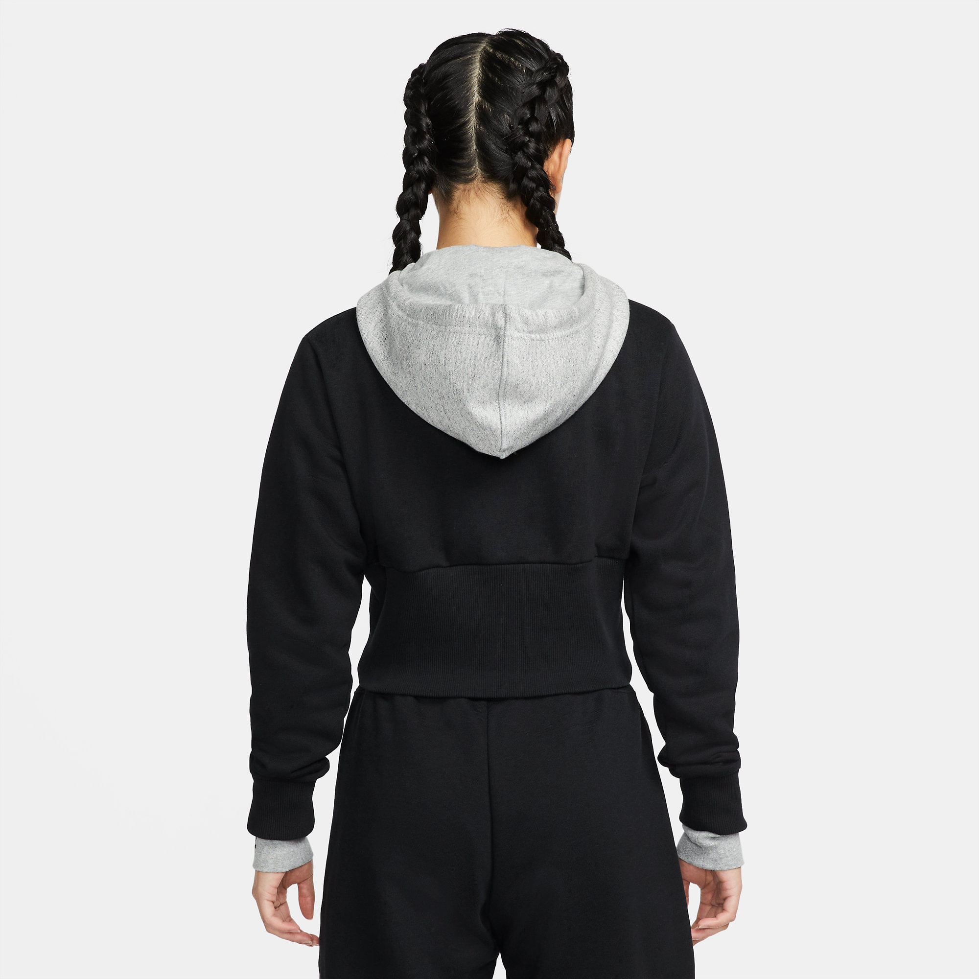Nike W Nsw Icn Clsh Flc Hoodie Hoodie negro de mujer lifestyle