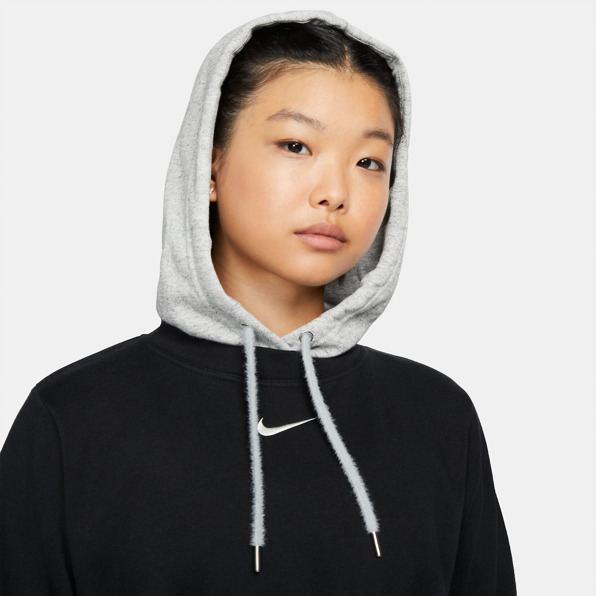 Nike W Nsw Icn Clsh Flc Hoodie Hoodie negro de mujer lifestyle