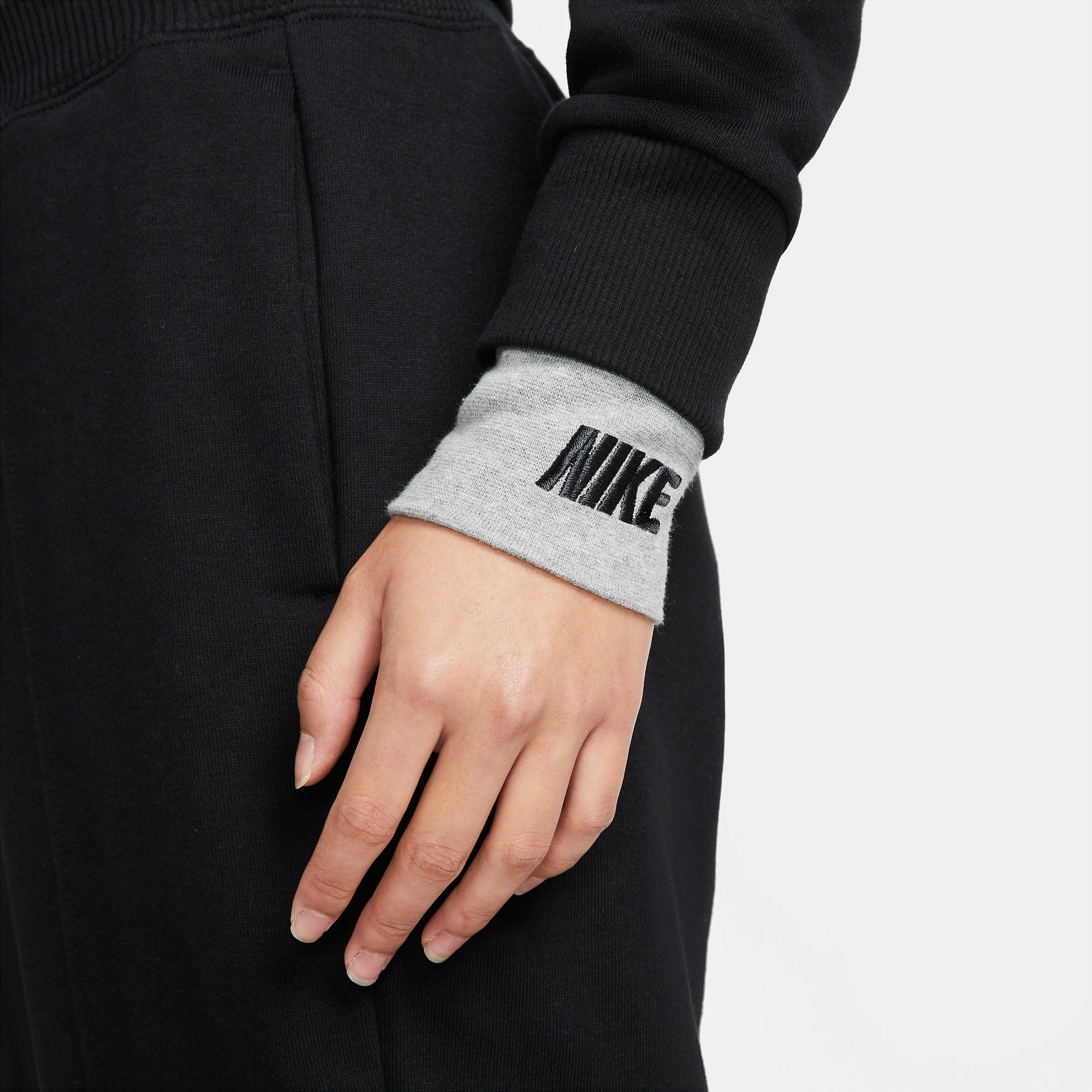 Nike W Nsw Icn Clsh Flc Hoodie Hoodie negro de mujer lifestyle