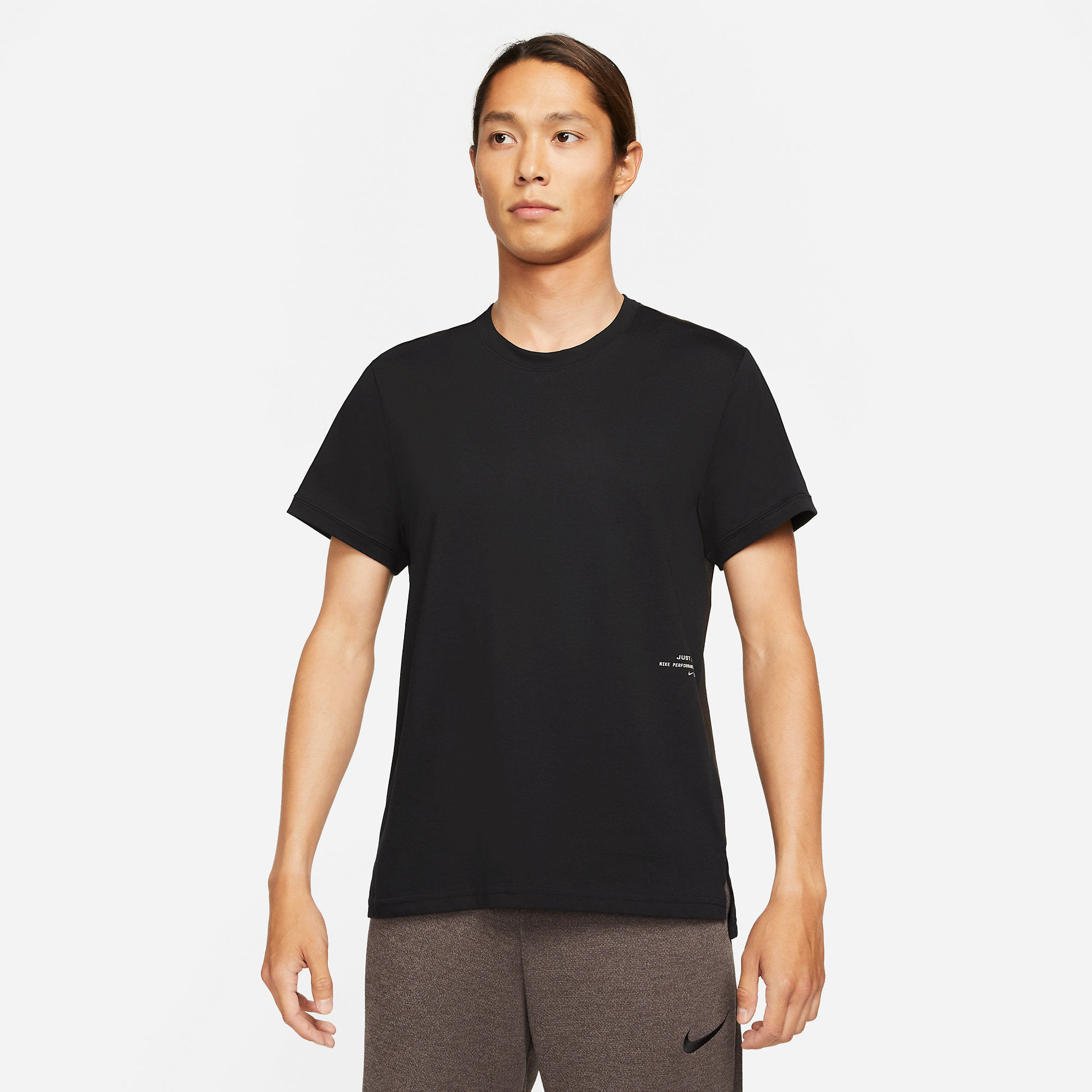 Nike M Nk Df Q5 Ss Top Camiseta Manga Corta negro de hombre para entrenamiento