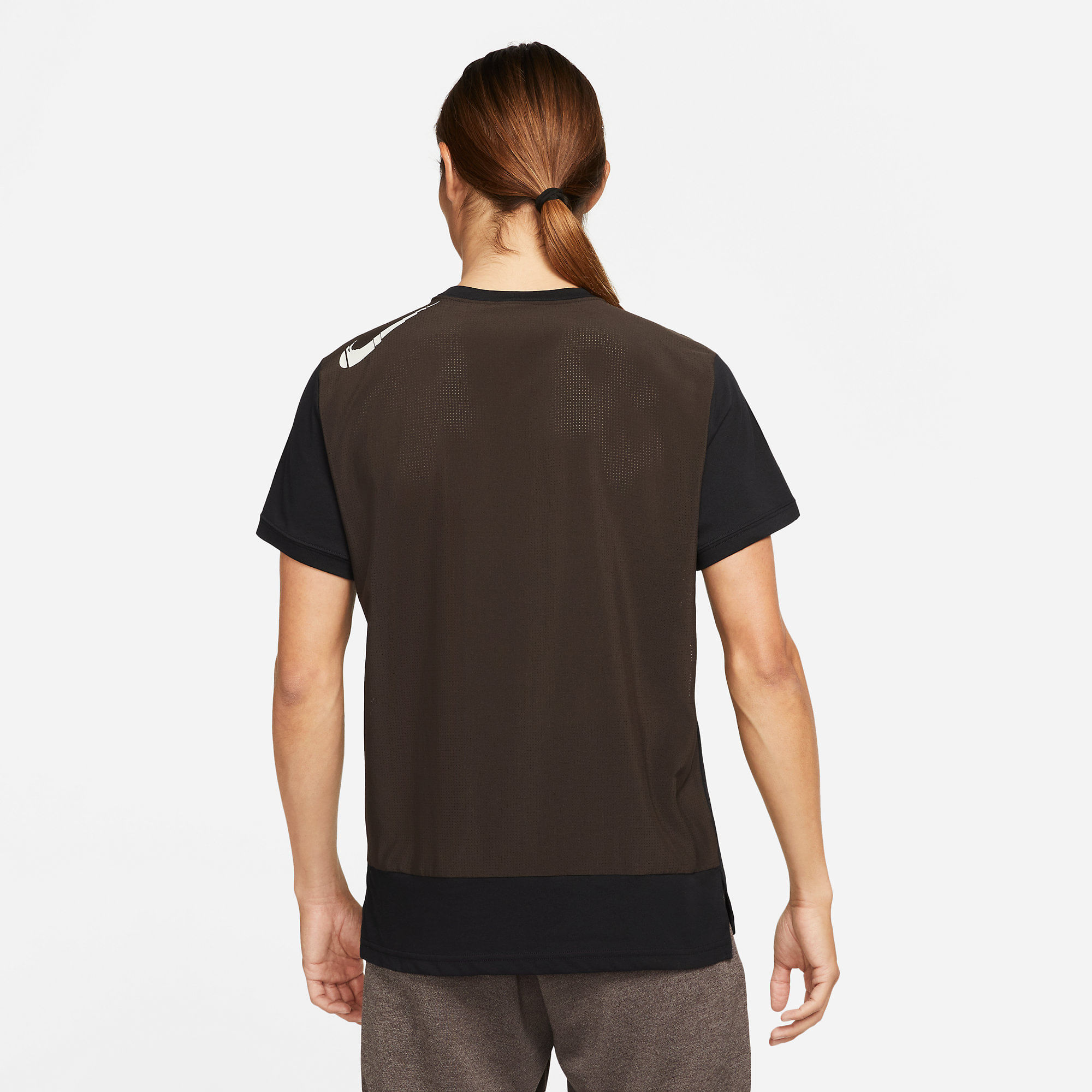 Nike M Nk Df Q5 Ss Top Camiseta Manga Corta negro de hombre para entrenamiento