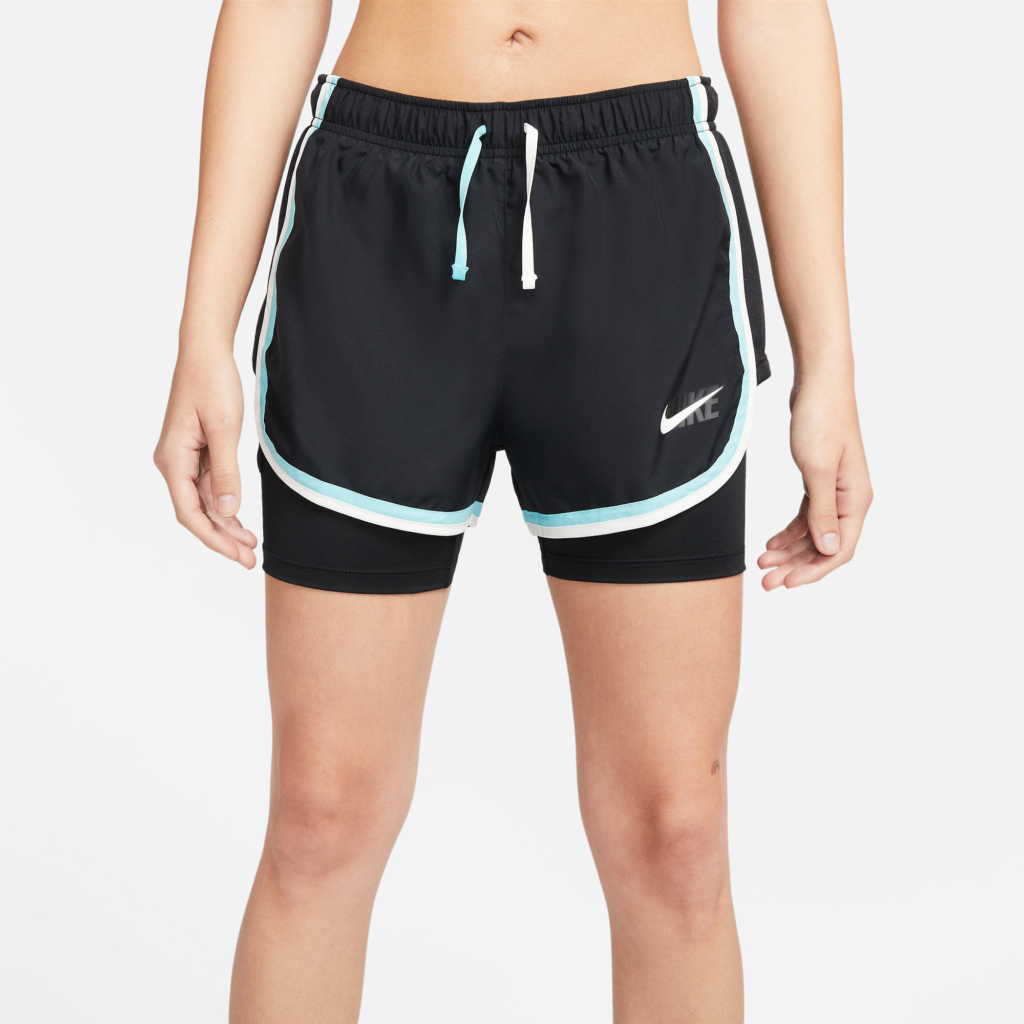 Nike W Nk Df Icnclsh Tempo 2In1 Sh Pantaloneta negro de mujer para correr