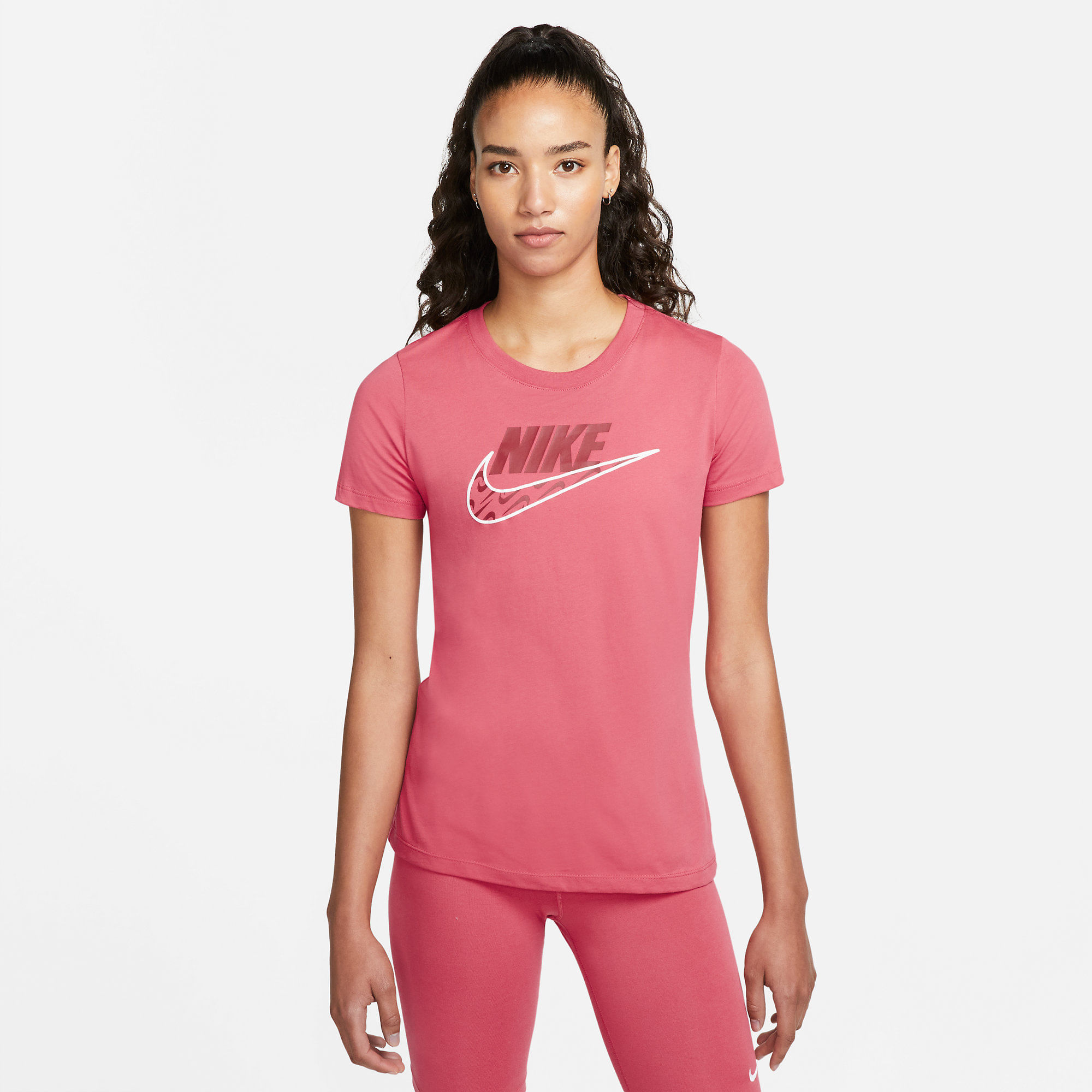 Nike W Nsw Tee Icon Clash Camiseta Manga Corta rosado de mujer lifestyle