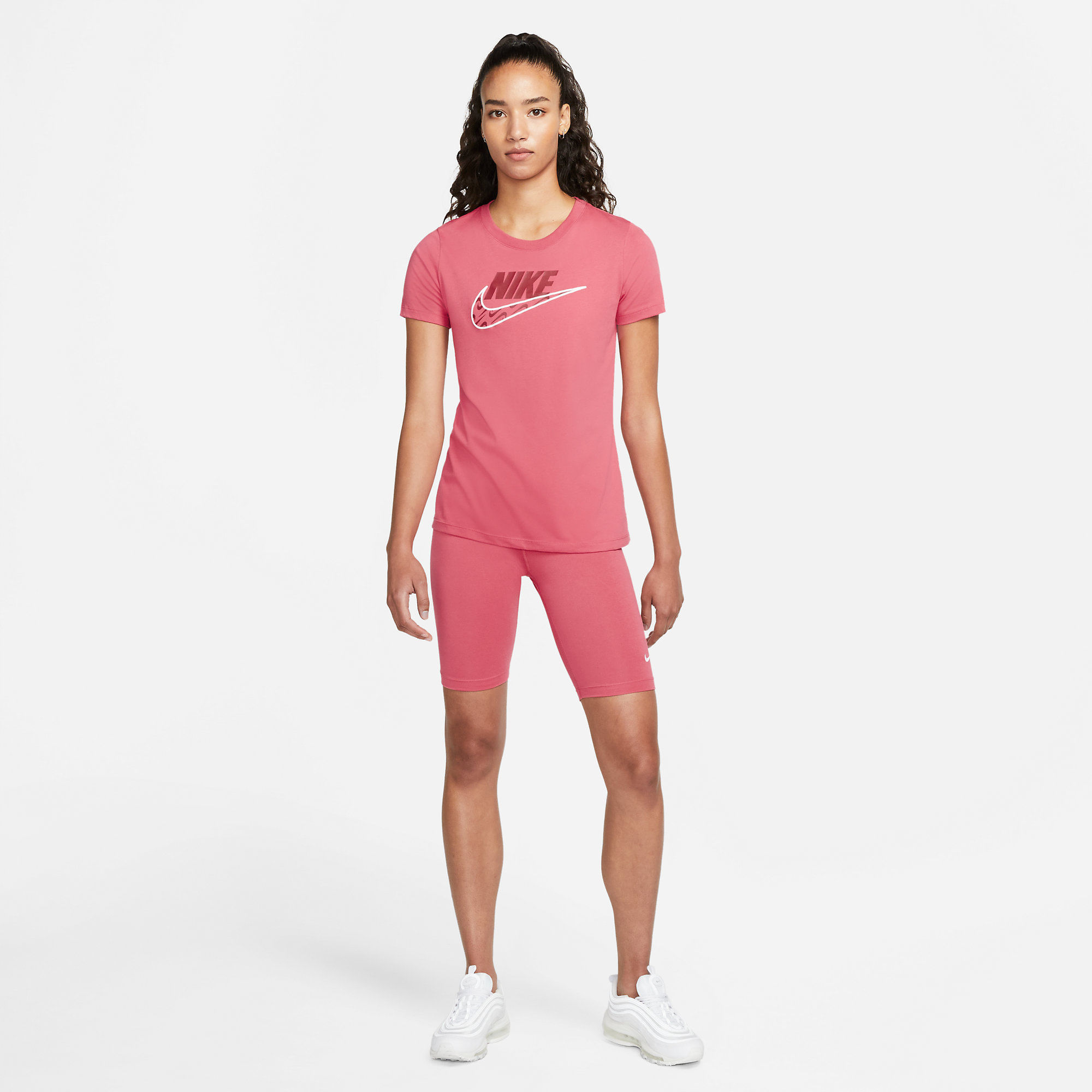 Nike W Nsw Tee Icon Clash Camiseta Manga Corta rosado de mujer lifestyle