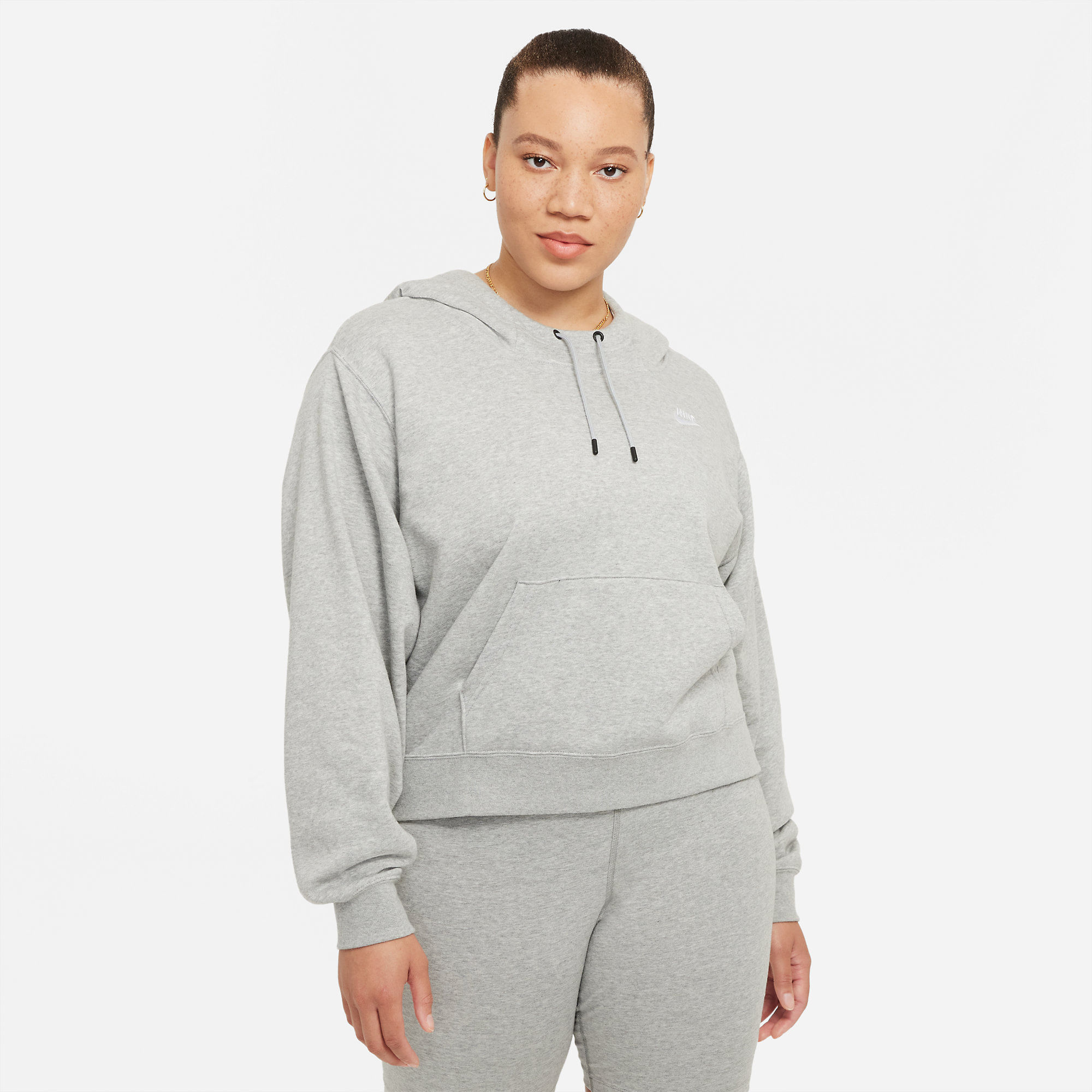 Nike W Nsw Essntl Flc Hoodie Zip Hoodie gris de mujer lifestyle