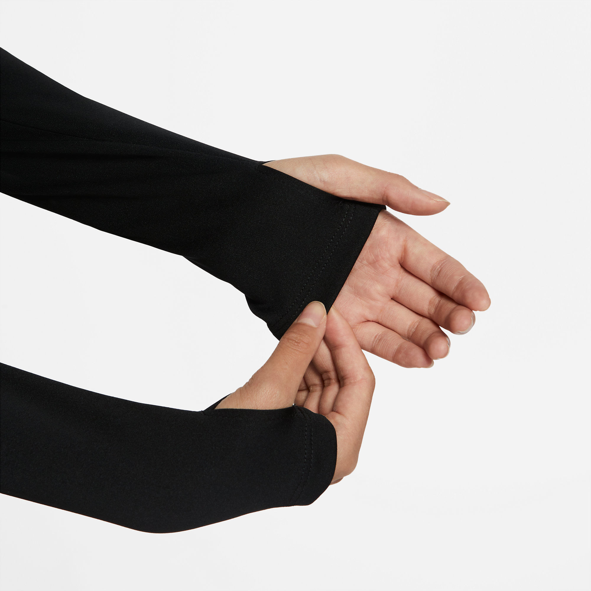 Nike W Nk Df Swsh Run Hz Mdlayr Camiseta Manga Larga negro de mujer para correr