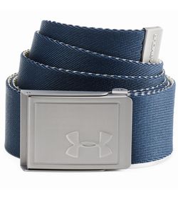 Cinturon-under-armour-para-hombre-Ua-Men-Webbing-2.0-Belt-para-golf-color-azul.-Frente-Sin-Modelo