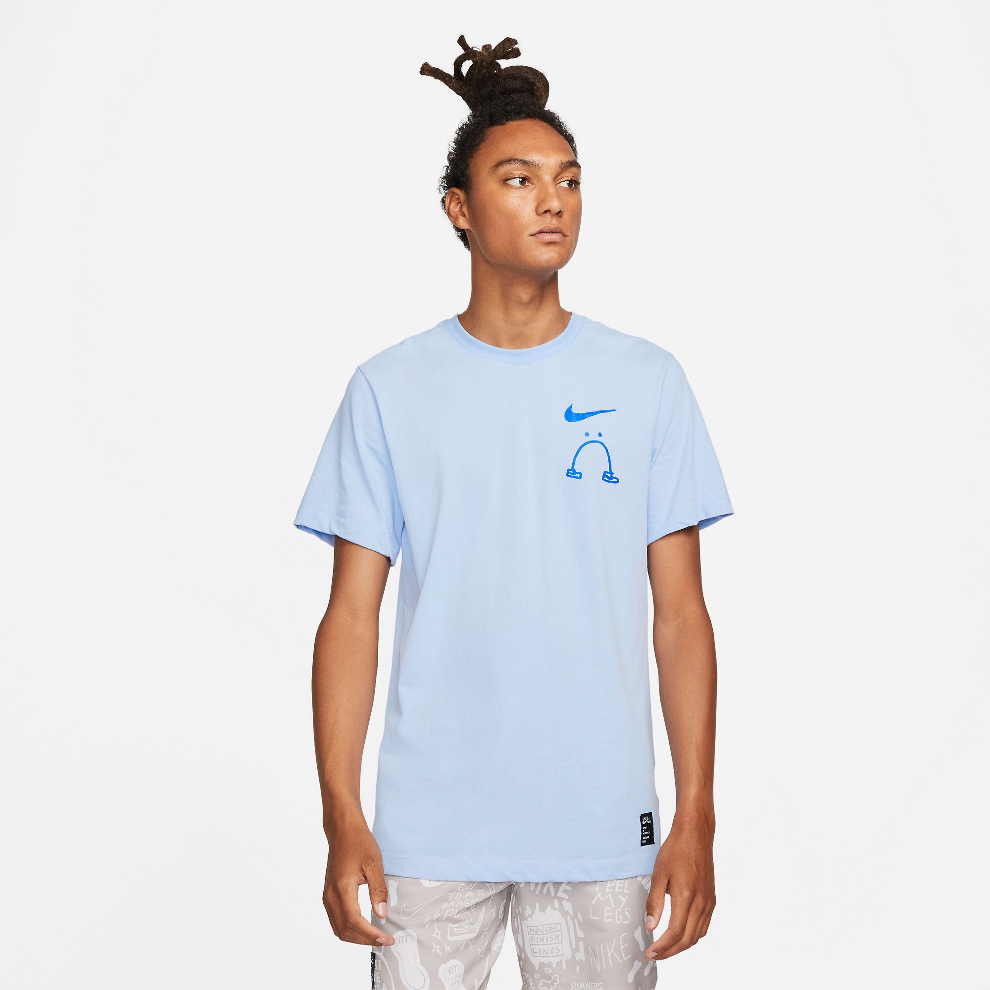 Nike M Nk Dry Tee Dfc Legs Camiseta Manga Corta azul de hombre para correr