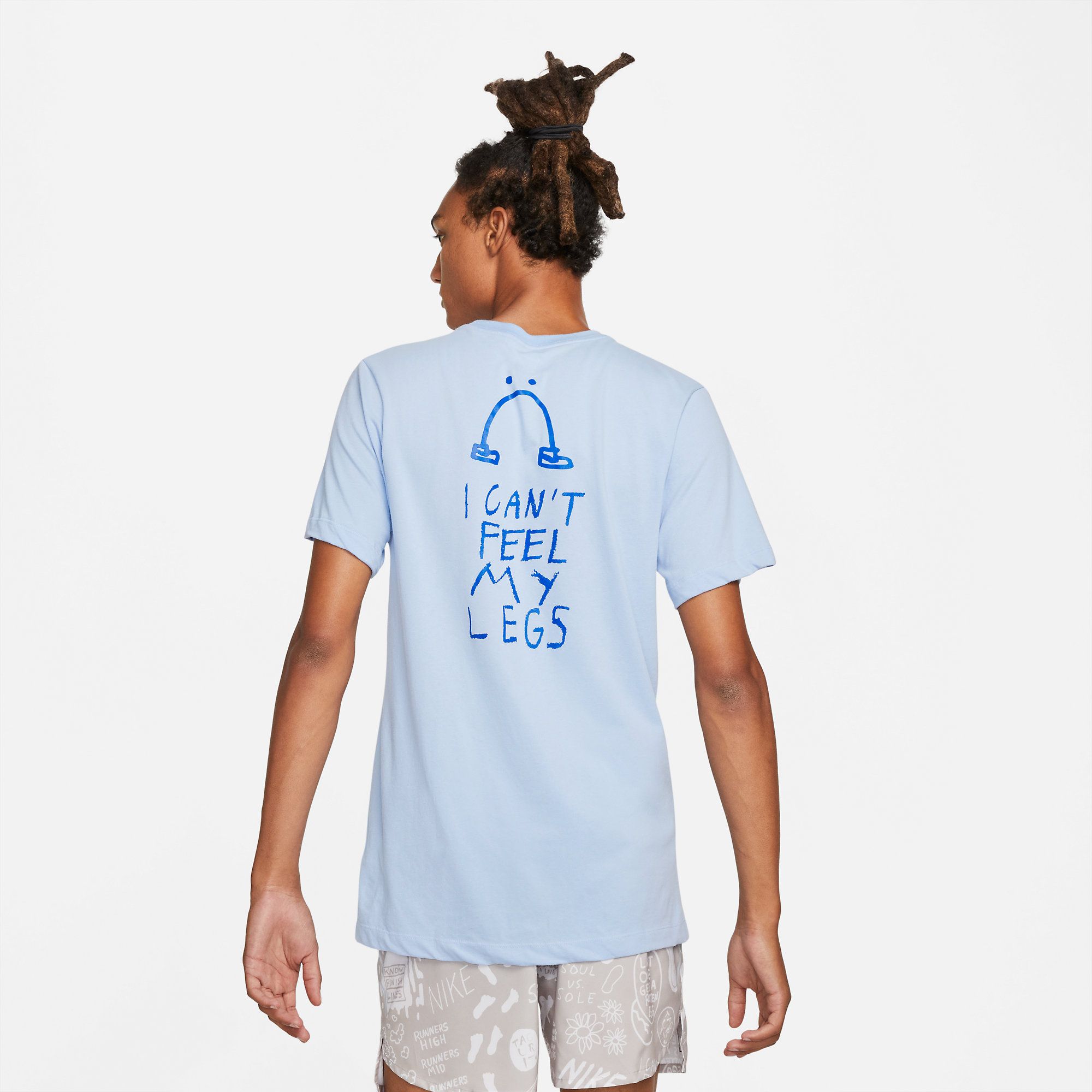 Nike M Nk Dry Tee Dfc Legs Camiseta Manga Corta azul de hombre para correr