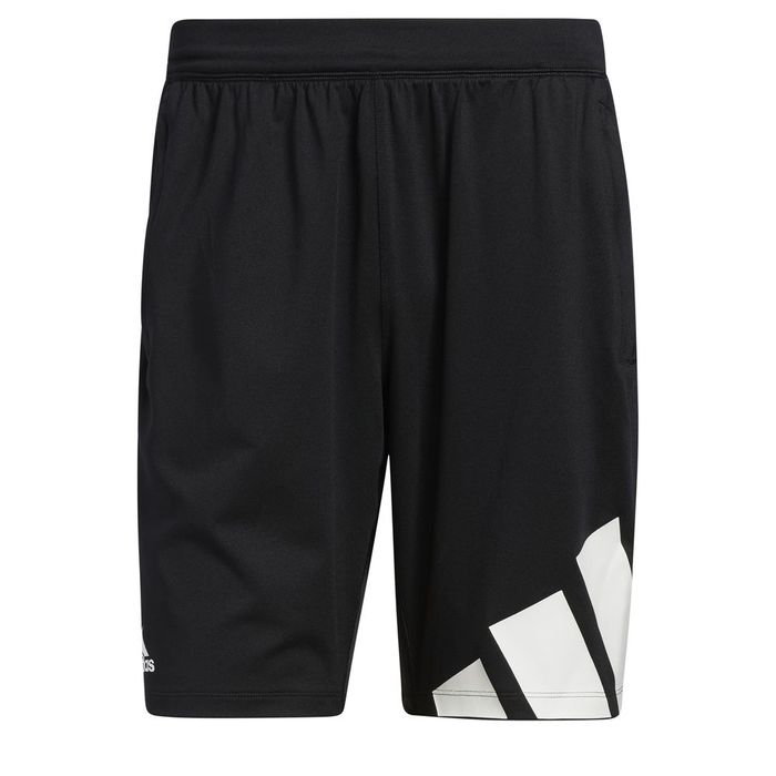 Pantaloneta-adidas-para-hombre-4K-3-Bar-Short-para-entrenamiento-color-negro.-Frente-Sobre-Modelo
