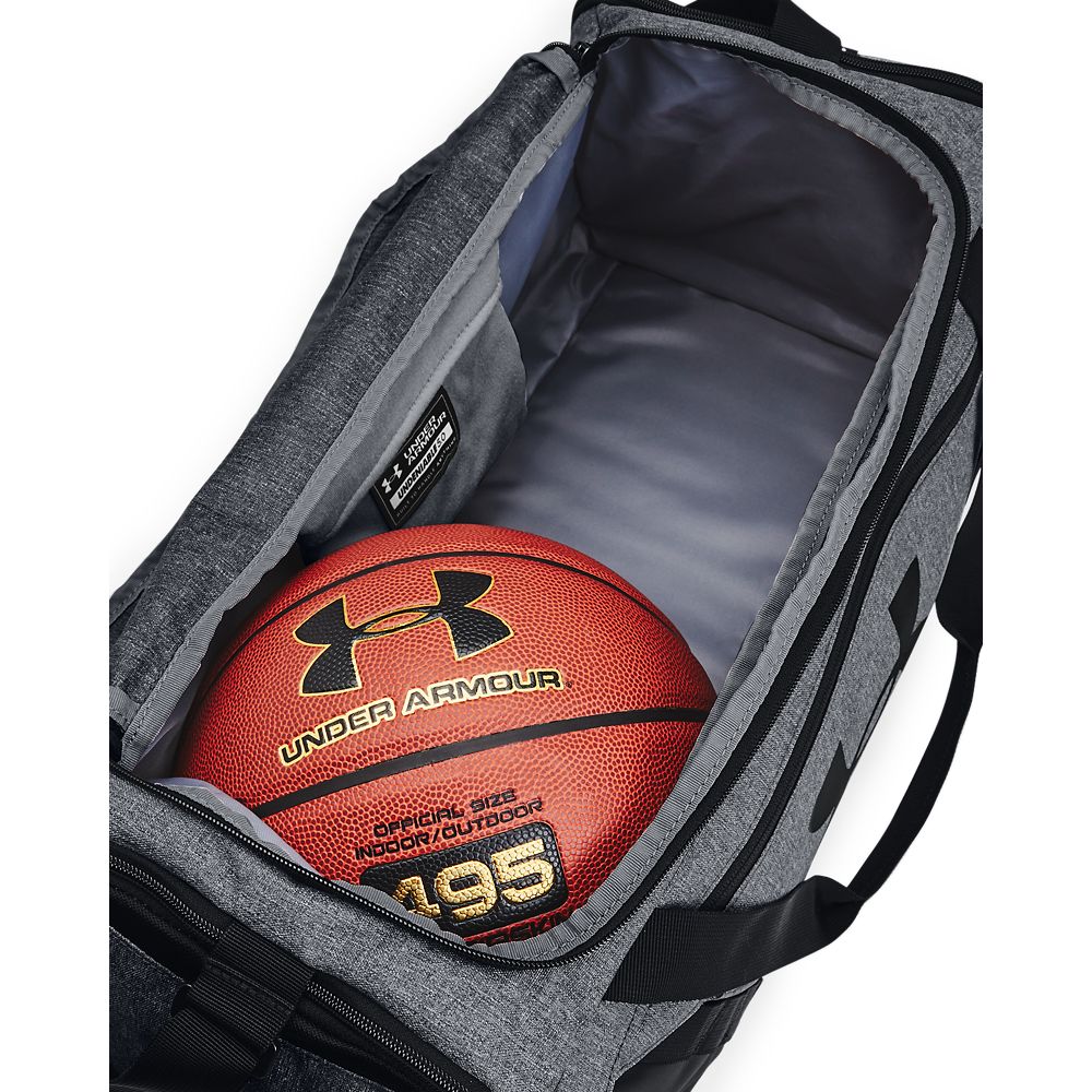 UA Undeniable 5.0 Duffle Sm Maletín gris de hombre para entrenamiento