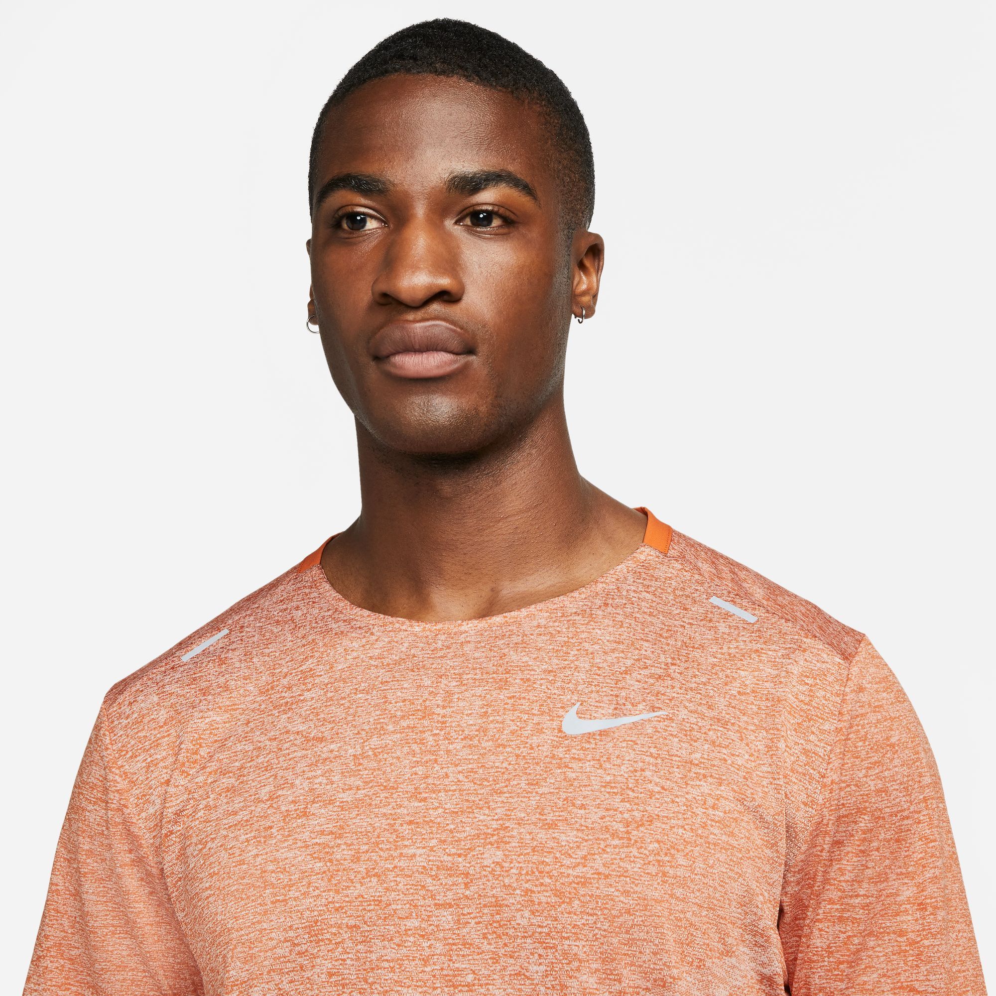 Nike M Nk Df Rise 365 Ss Camiseta Manga Corta naranja de hombre para correr