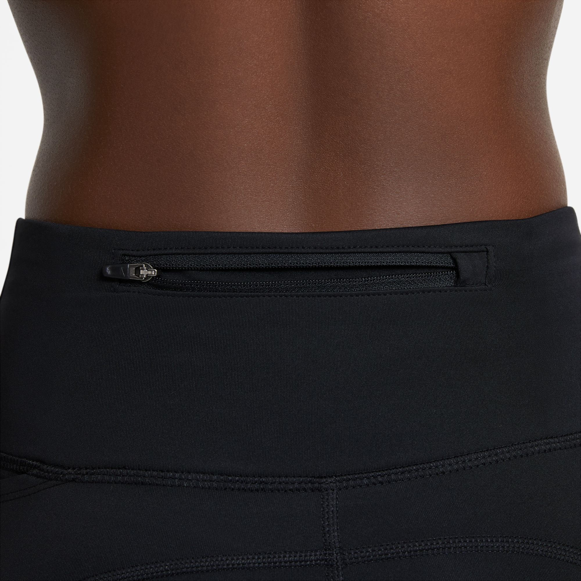 Nike W Nk Df Fast Crop Capri negro de mujer para correr