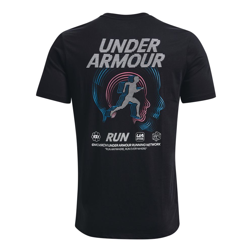 UA Run Anywhere Ss Camiseta Manga Corta negro de hombre para correr