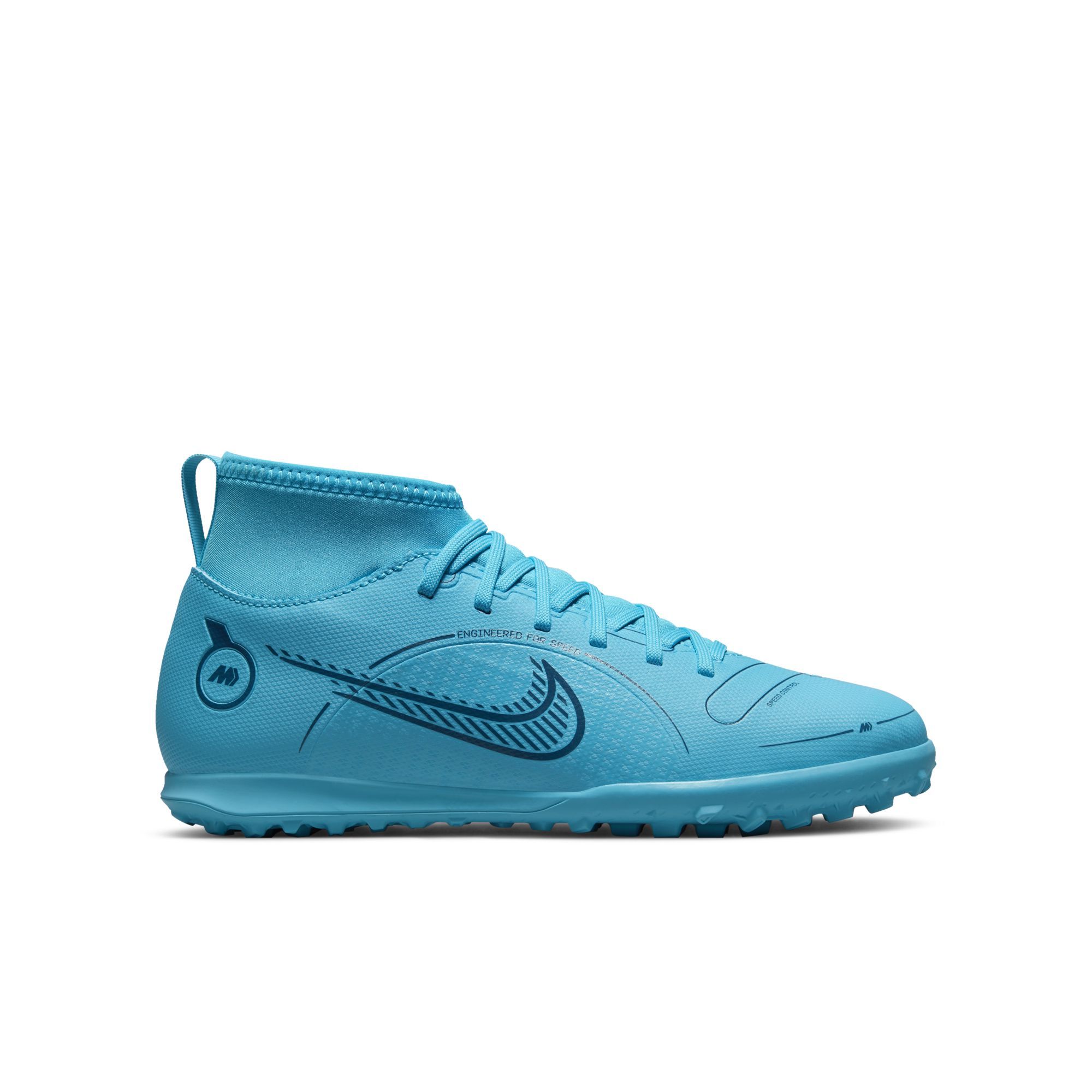 Nike Jr Superfly 8 Club Tf Guayos azul de niño para futbol