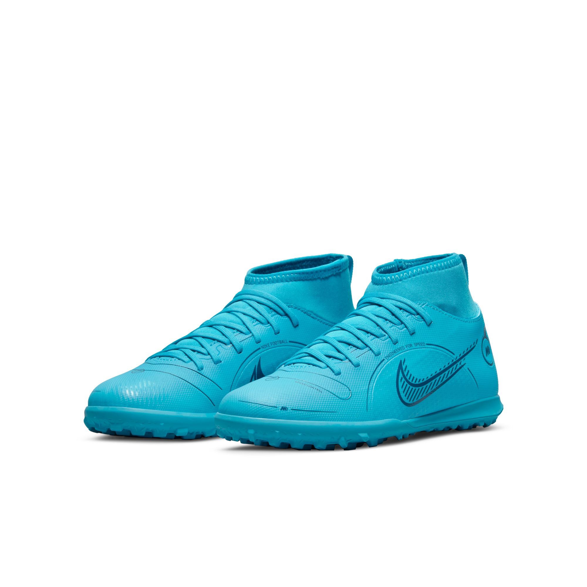 Nike Jr Superfly 8 Club Tf Guayos azul de niño para futbol