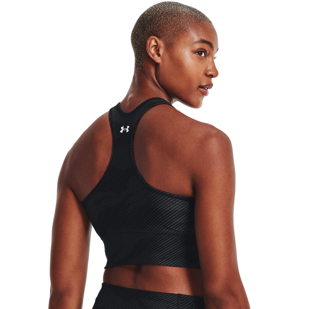 UA Prject Rock Hg Bra Top negro de mujer para entrenamiento